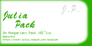 julia pack business card